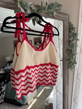 NEW Pink Lily Knit Cropped Tank